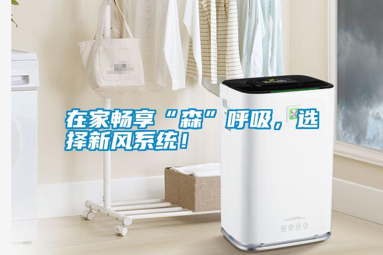 在家暢享“森”呼吸，選擇新風系統！