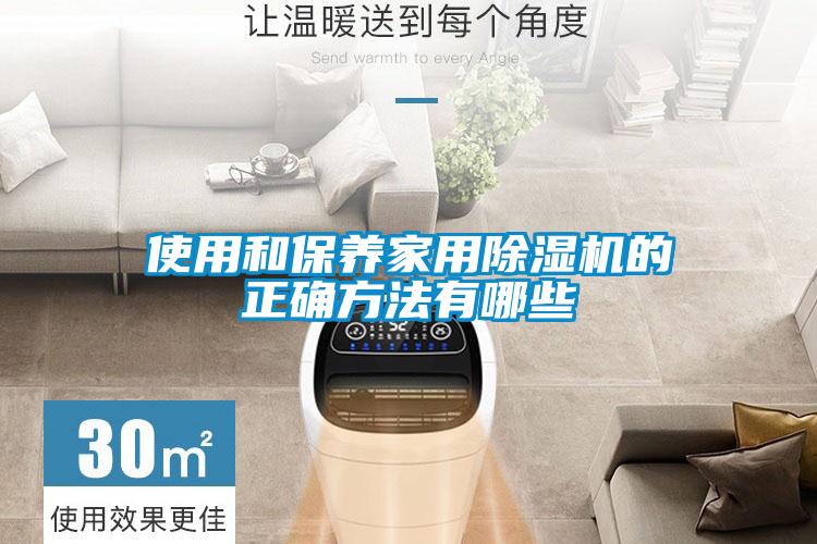 使用和保養家用除濕機的正確方法有哪些