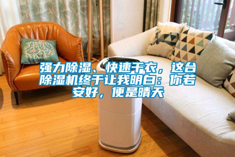 強力除濕、快速干衣，這臺除濕機終于讓我明白：你若安好，便是晴天
