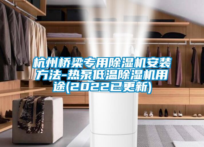 杭州橋梁專用除濕機安裝方法-熱泵低溫除濕機用途(2022已更新)