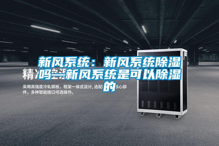 新風系統：新風系統除濕嗎—新風系統是可以除濕的
