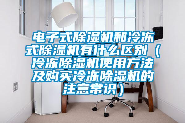 電子式除濕機和冷凍式除濕機有什么區別（冷凍除濕機使用方法及購買冷凍除濕機的注意常識）