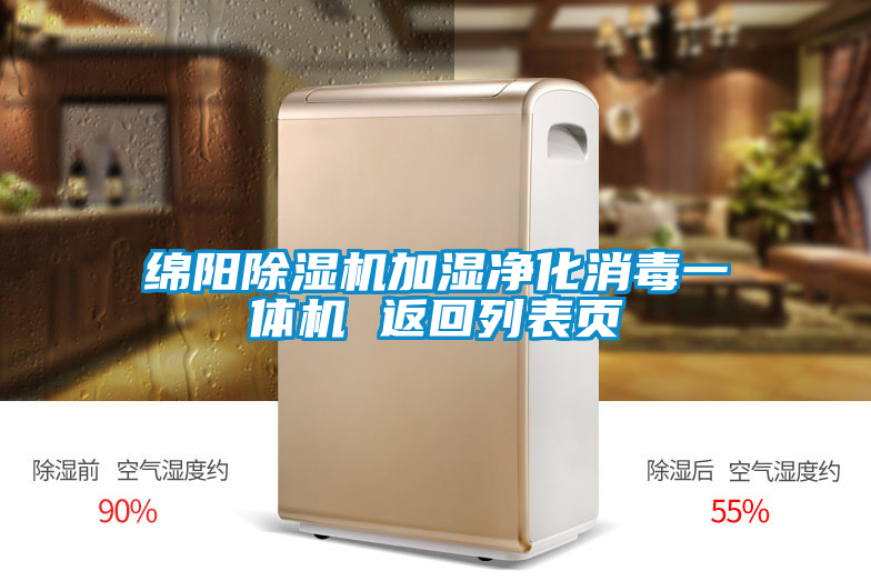 綿陽除濕機加濕凈化消毒一體機 返回列表頁
