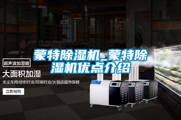 蒙特除濕機_蒙特除濕機優點介紹