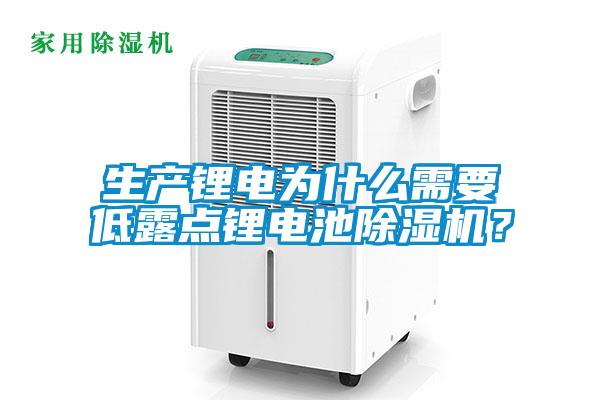 生產鋰電為什么需要低露點鋰電池除濕機？