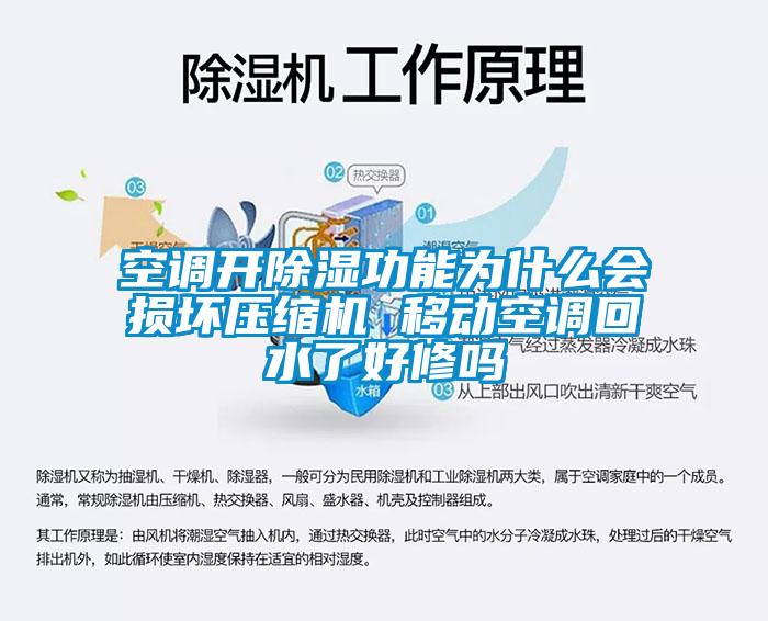 空調開除濕功能為什么會損壞壓縮機 移動空調回水了好修嗎