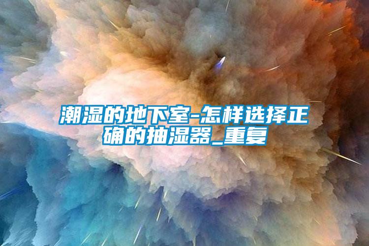 潮濕的地下室-怎樣選擇正確的抽濕器_重復
