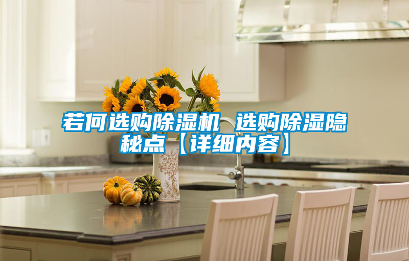 若何選購(gòu)除濕機(jī) 選購(gòu)除濕隱秘點(diǎn)【詳細(xì)內(nèi)容】