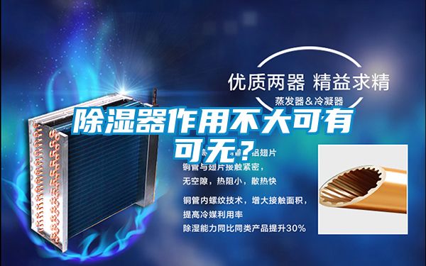 除濕器作用不大可有可無？