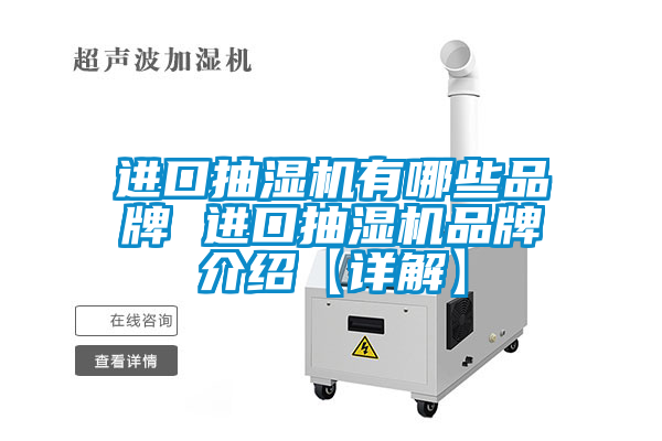 進(jìn)口抽濕機(jī)有哪些品牌 進(jìn)口抽濕機(jī)品牌介紹【詳解】