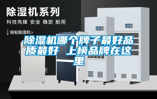 除濕機哪個牌子最好品質最好 上榜品牌在這里